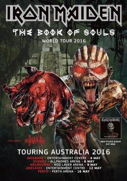 IRON MAIDEN The Book Of Souls AustraliaN 2016 Tour Poster Print