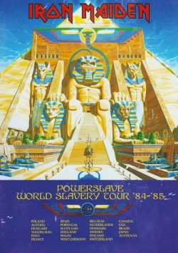 IRON MAIDEN World Slavery Tour 84-85 World Tour Poster
