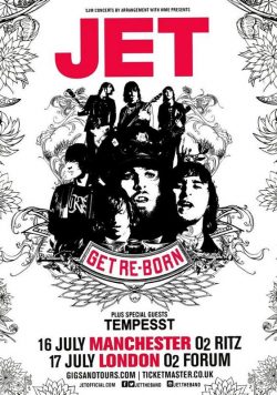 JET Get Re Born Tour Manchester & London Poster Print