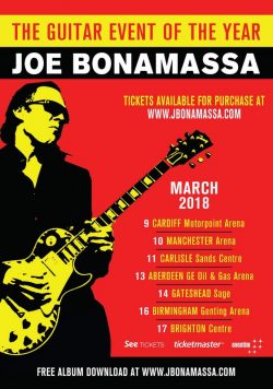 JOE BONAMASSA Blues Of Desperation 2018 UK Tour Poster