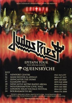 JUDAS PRIEST Epitaph 2011 UK Tour Poster