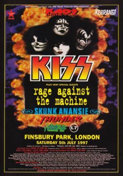 KISS Finsbury Park London 1997 Poster