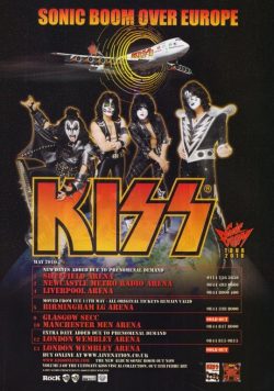 KISS Sonic Boom Over Europe - 2010 UK Tour Poster Print