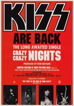 KISS Crazy Crazy Nights Poster Print