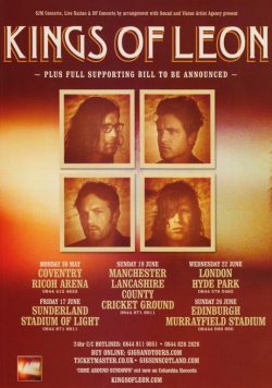 KINGS OF LEON Come Around Sundown 2011 UK Tour Poster
