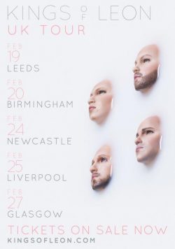 KINGS OF LEON Walls February 2017 UK Arena Tour Poster