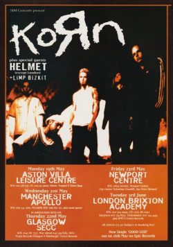 KORN Life Is Peachy 1997 UK Tour Poster