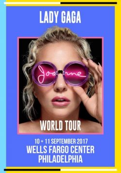 LADY GAGA Joanne 2017 Tour Wells Fargo Center Philadelphia Poster Print