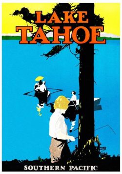 LAKE TAHOE - Southern Pacific - Vintage Travel Poster Print