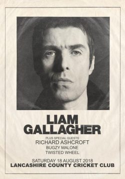LIAM GALLAGHER As You Were 2018 UK Tour: MANCHESTER Lancashire Cricket Club (LCCC) Poster Print