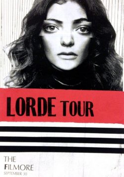 LORDE The Fillmore San Francisco 2013 Tour Poster Print
