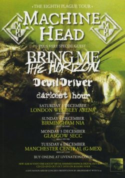 MACHINE HEAD The Eighth Plague 2011 UK Tour Poster