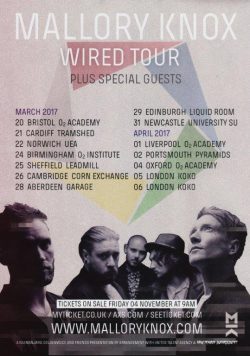 MALLORY KNOX Wired 2017 UK Tour Poster Print