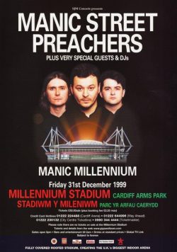 MANIC STREET PREACHERS Cardiff Millennium Stadium 1999 Poster Print