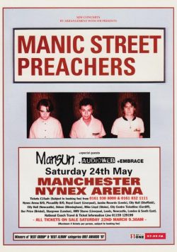 MANIC STREET PREACHERS Manchester Nynex Arena May 24 1997 Poster Print