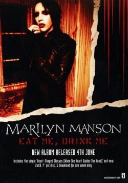 MARILYN MANSON Eat Me, Drink Me Poster Print