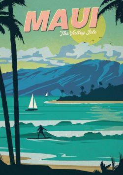 MAUI Vintage Travel Poster Print