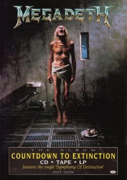 MEGADETH Countdown To Extinction Poster Print
