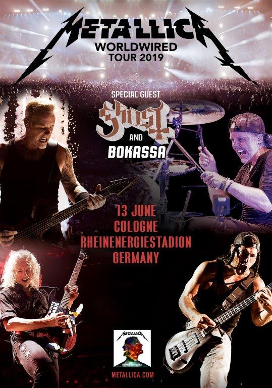 METALLICA KÖLN RheinEnergieStadion Poster WorldWired '19 Tour