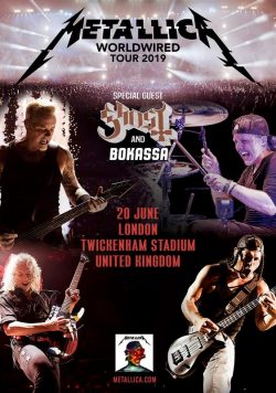 METALLICA WorldWired 2019 European/UK Tour LONDON Twickenham Stadium Poster