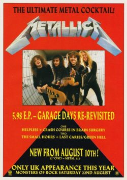 METALLICA 5.98 E.P. Garage Days Re-Visited Poster Print