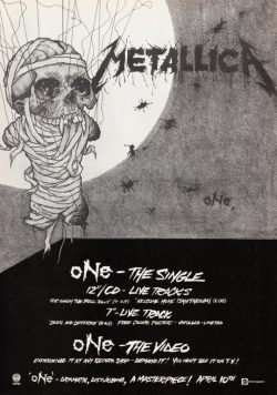 METALLICA One - The Single Poster Print