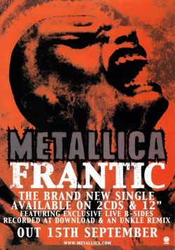 METALLICA Frantic Poster Print