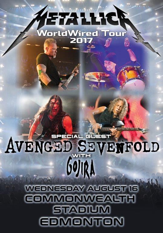 METALLICA WorldWired Tour Commonwealth Stadium Edmonton Poster Print