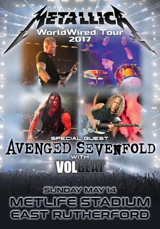 METALLICA WorldWired Tour MetLife Stadium East Rutherford Poster