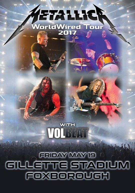 METALLICA WorldWired Tour Gillette Stadium Foxborough 2017 Poster Print