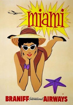 MIAMI Vintage Travel Poster Print