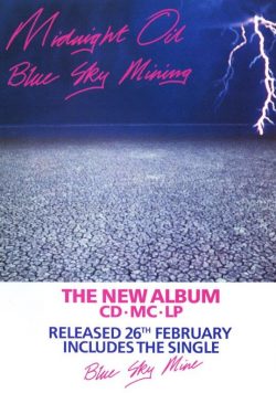 MIDNIGHT OIL Blue Sky Mining Poster Print