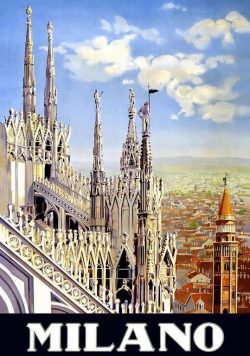 MILANO Vintage Travel Poster
