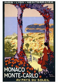 MONACO Vintage Travel Poster