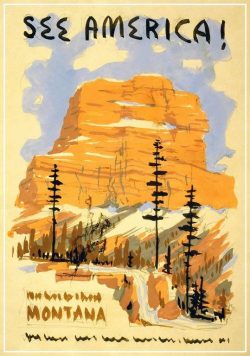 MONTANA Vintage Travel Poster Print