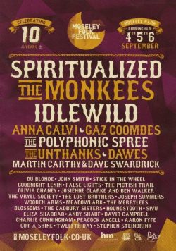 MOSELEY FOLK FESTIVAL 2015 Spiritualized The Monkees Poster Print