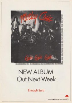 MOTLEY CRUE Girls, Girls, Girls Poster Print