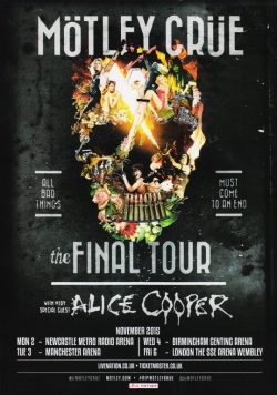 MOTLEY CRUE The Final 2015 UK Tour Poster Print