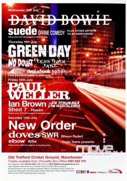 MOVE FESTIVAL 2002 David Bowie Green Day Poster
