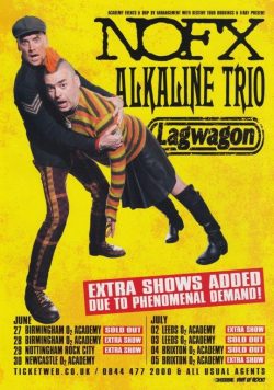 NOFX - ALKALINE TRIO Summer 2015 UK Tour Poster Print