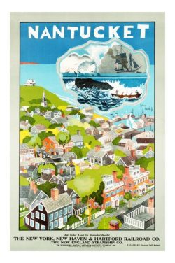 NANTUCKET Vintage Travel Poster Print