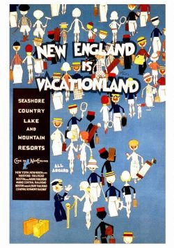 NEW ENGLAND Vintage Travel Poster Print