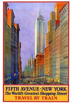 NEW YORK Vintage Travel Poster