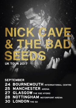 NICK CAVE & THE BAD SEEDS Skeleton Tree 2017 UK Arena Tour Poster Print