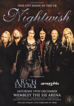 NIGHTWISH London Wembley SSE Arena 2015 Poster Print