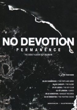 NO DEVOTION Permanence 2015 UK Tour Poster Print