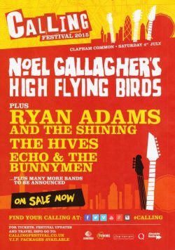 NOEL GALLAGHER Calling Festival Poster