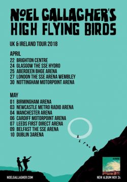 NOEL GALLAGHER Who Built the Moon? 2018 UK Ireland Tour Poster