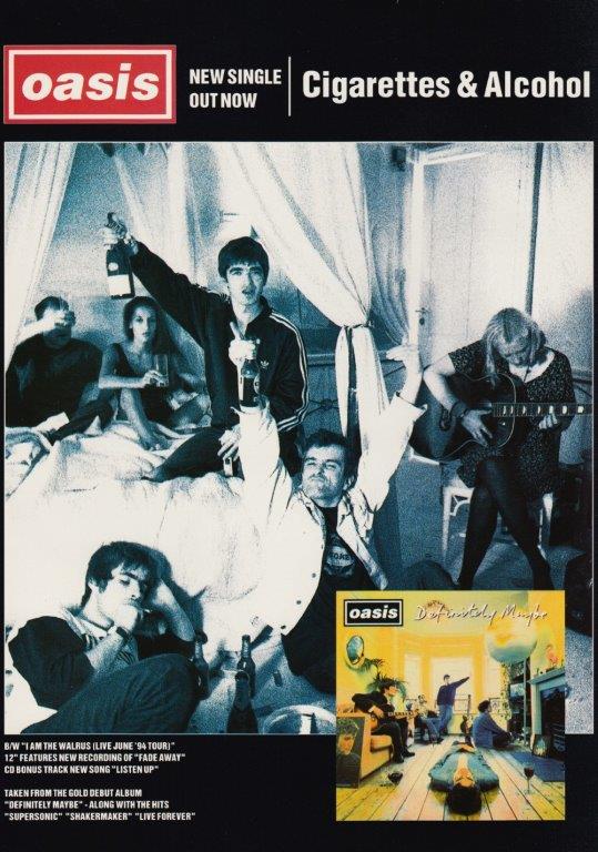 OASIS Cigarettes & Alcohol Poster | prints4u poster & prints
