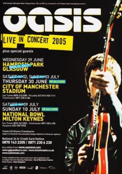 OASIS Don't Believe The Truth 2005 UK Stadium Tour Poster